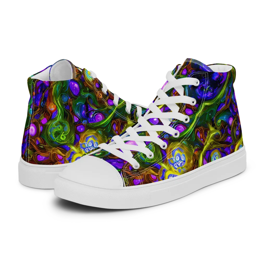 Electric Organica on Men's High Top Canvas Shoes — Left