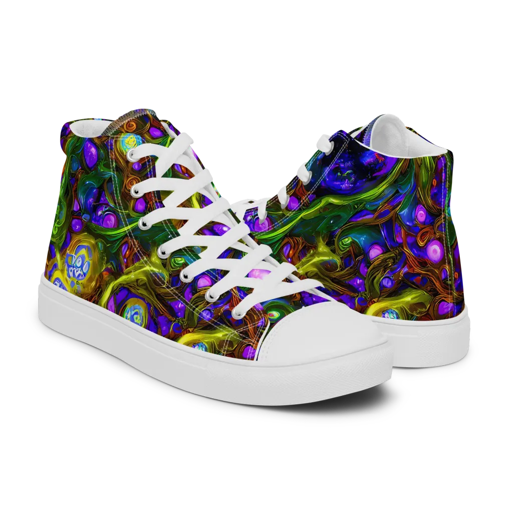 Electric Organica on Men's High Top Canvas Shoes — Right