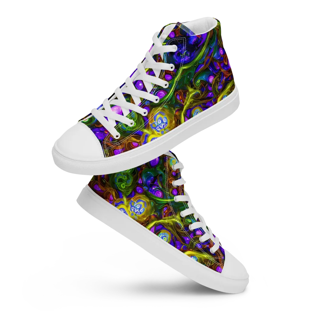 Electric Organica on Men's High Top Canvas Shoes — Front