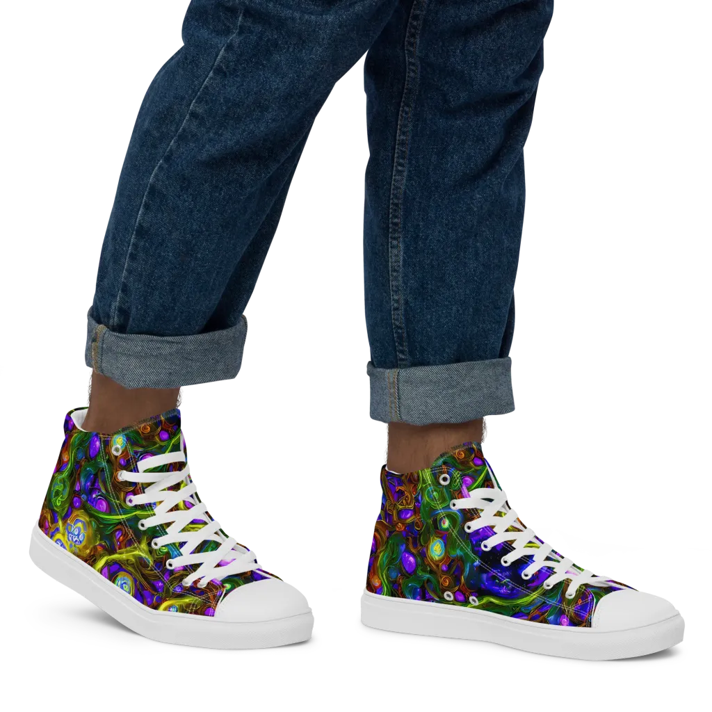 Electric Organica on Men's High Top Canvas Shoes — Right