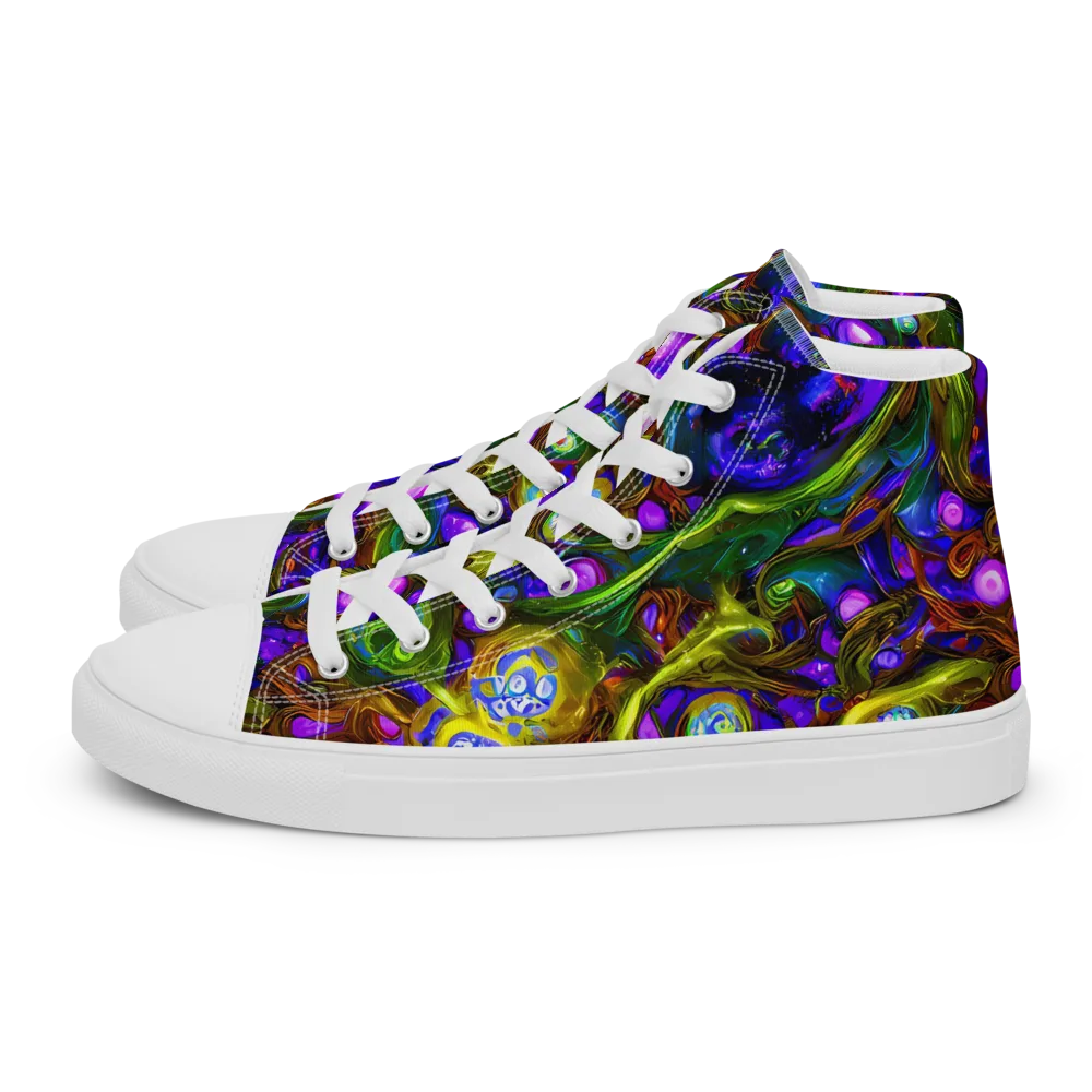 Electric Organica on Women's High Top Canvas Shoes — Left