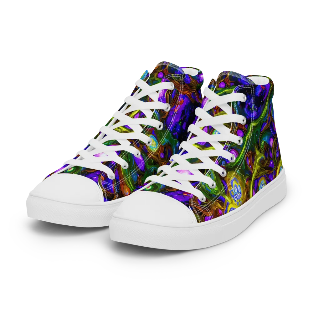 Electric Organica on Women's High Top Canvas Shoes — Left Front