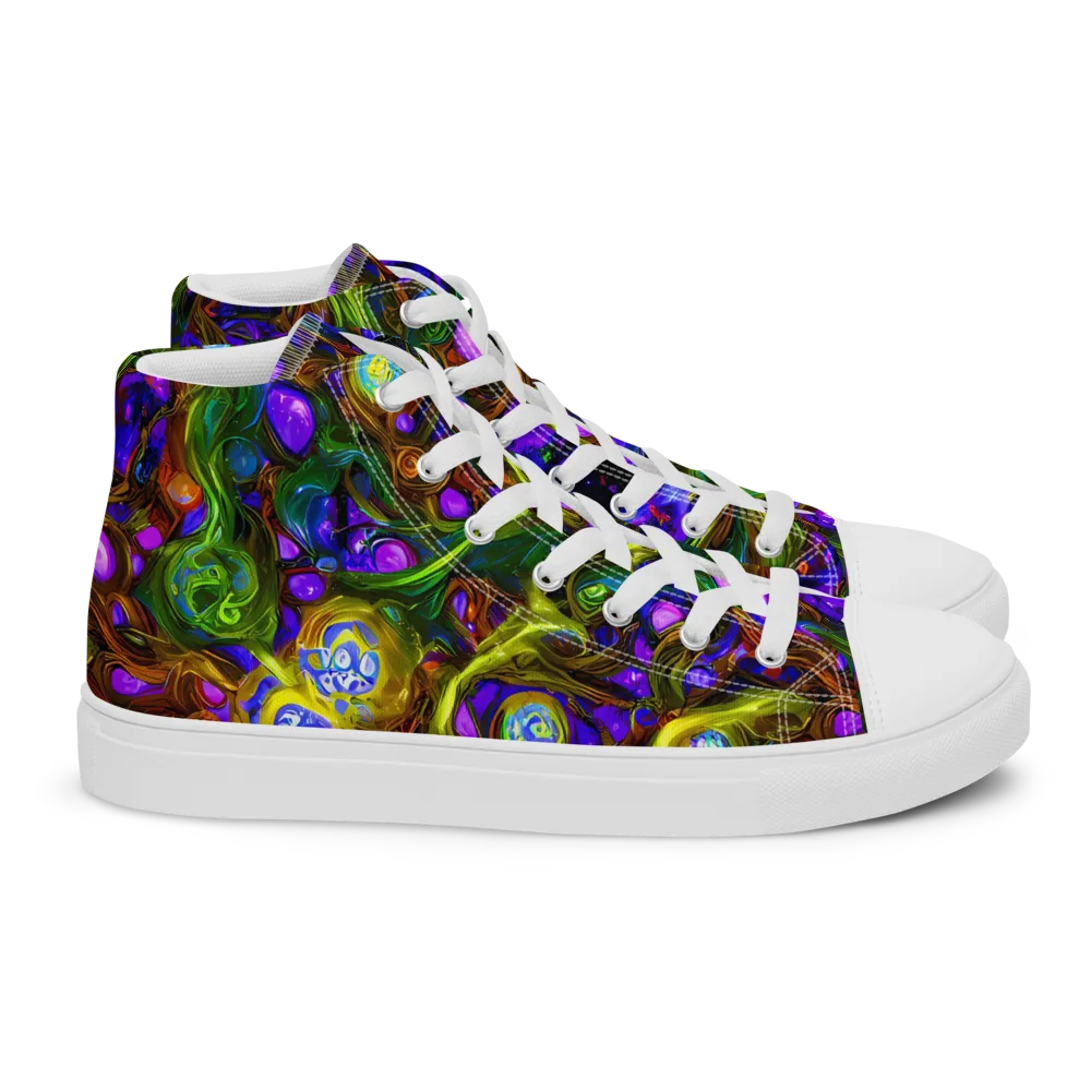 Electric Organica on Women's High Top Canvas Shoes — Right