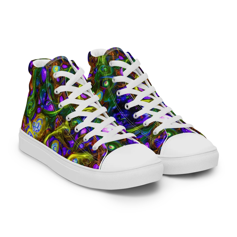 Electric Organica on Women's High Top Canvas Shoes — Right Front