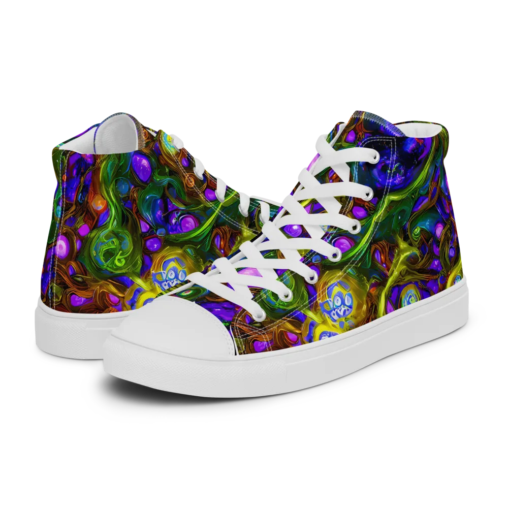 Electric Organica on Women's High Top Canvas Shoes — Left