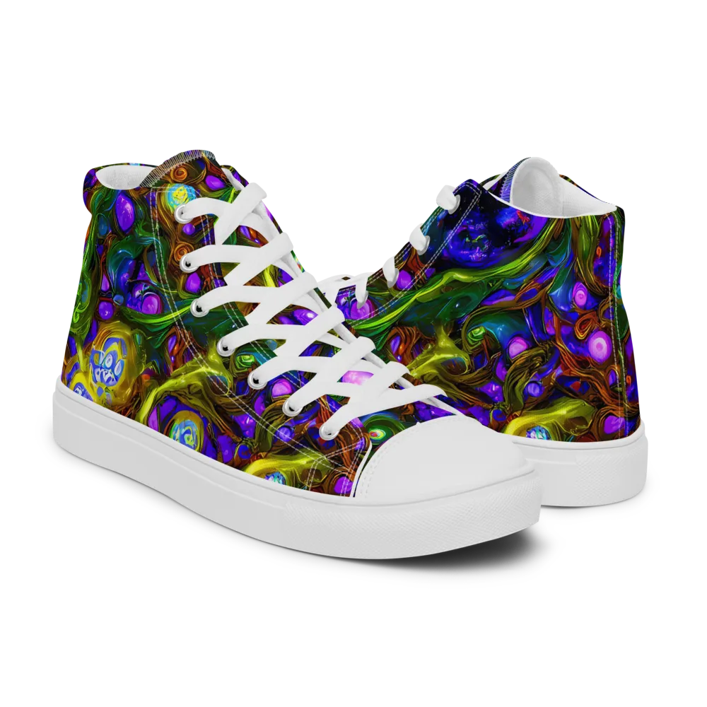 Electric Organica on Women's High Top Canvas Shoes — Right
