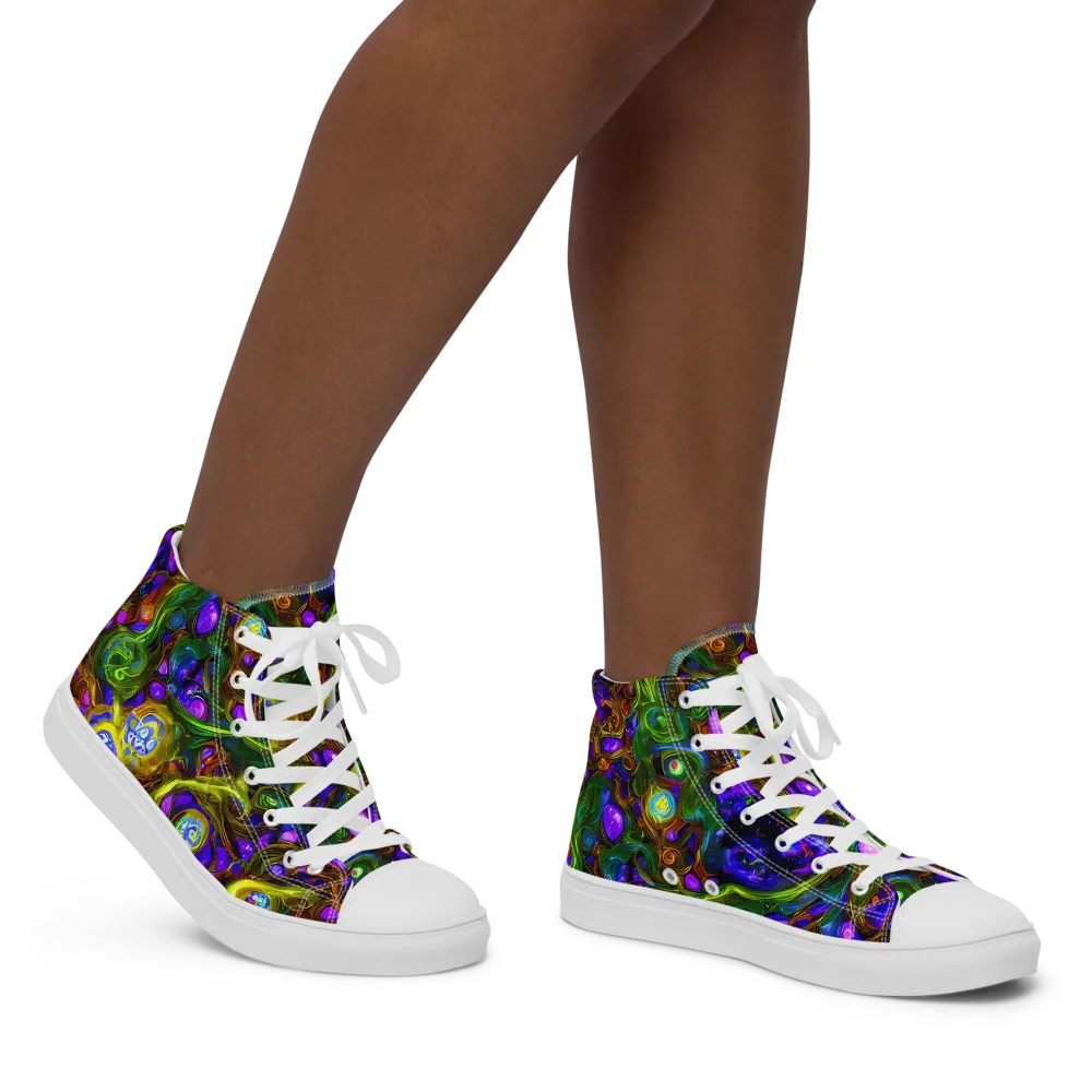 Electric Organica on Women's High Top Canvas Shoes — Right