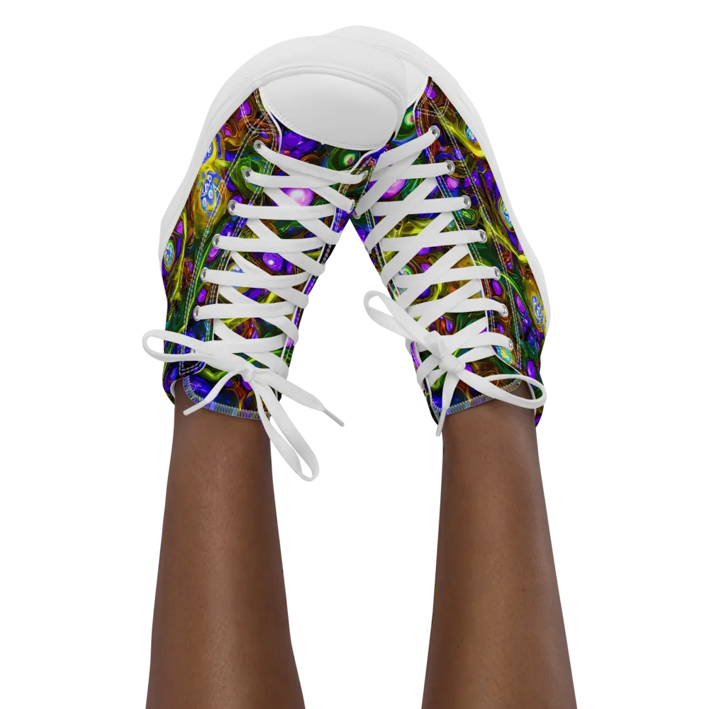 Electric Organica on Women's High Top Canvas Shoes — Front