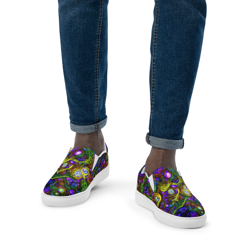 Electric Organica on Men's Slip-On Canvas Shoes — Front