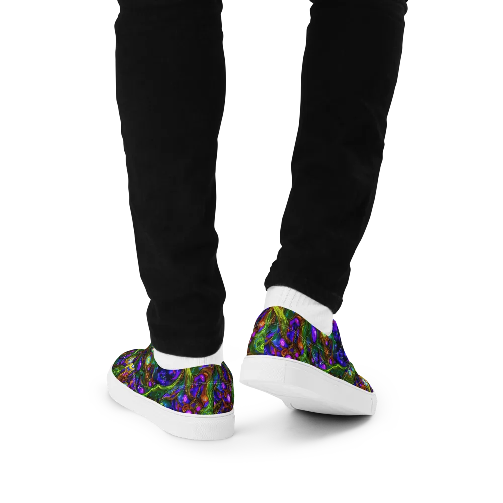Electric Organica on Men's Lace-Up Canvas Shoes — Back