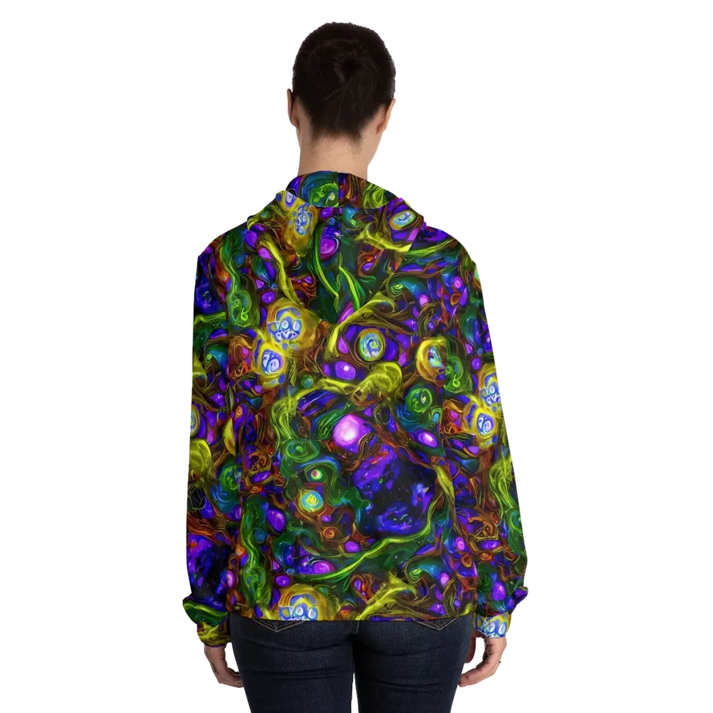 Electric Organica on Women's Full-Zip Hoodie — Back On Person
