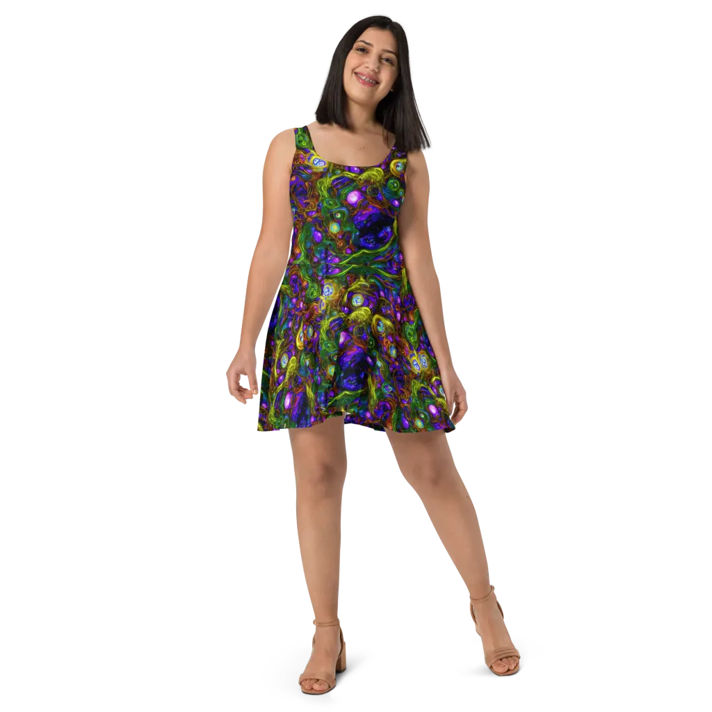 Electric Organica on Skater Dress — Front