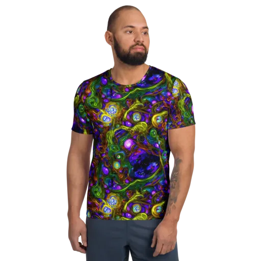 Electric Organica on a Men's Athletic T-Shirt