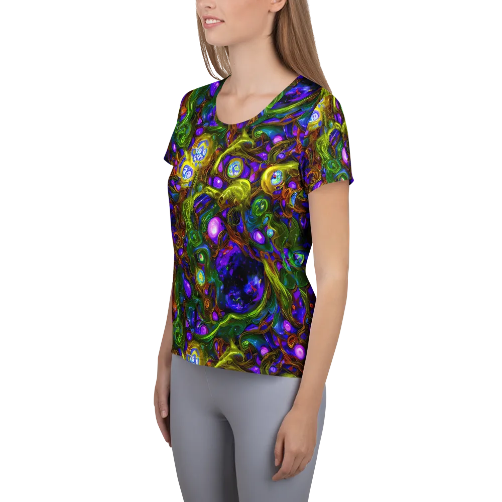 Electric Organica on Women's Athletic T-Shirt — Left