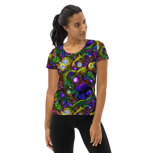 Electric Organica on a Women's Athletic T-Shirt
