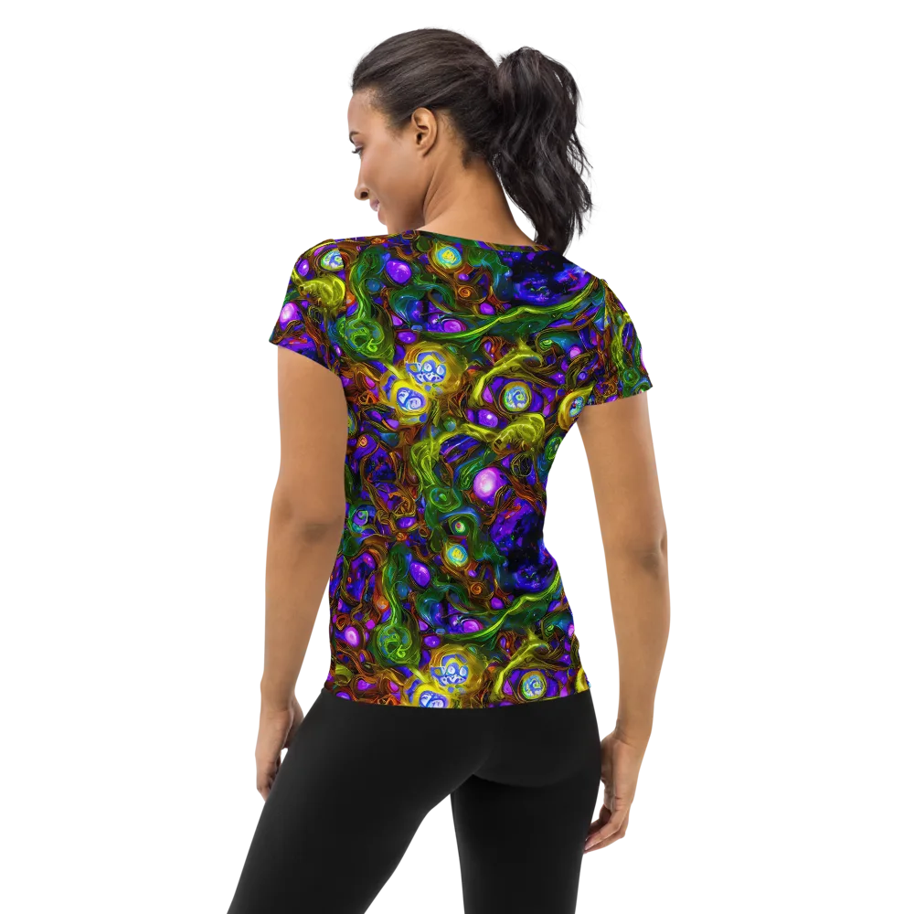 Electric Organica on Women's Athletic T-Shirt — Back