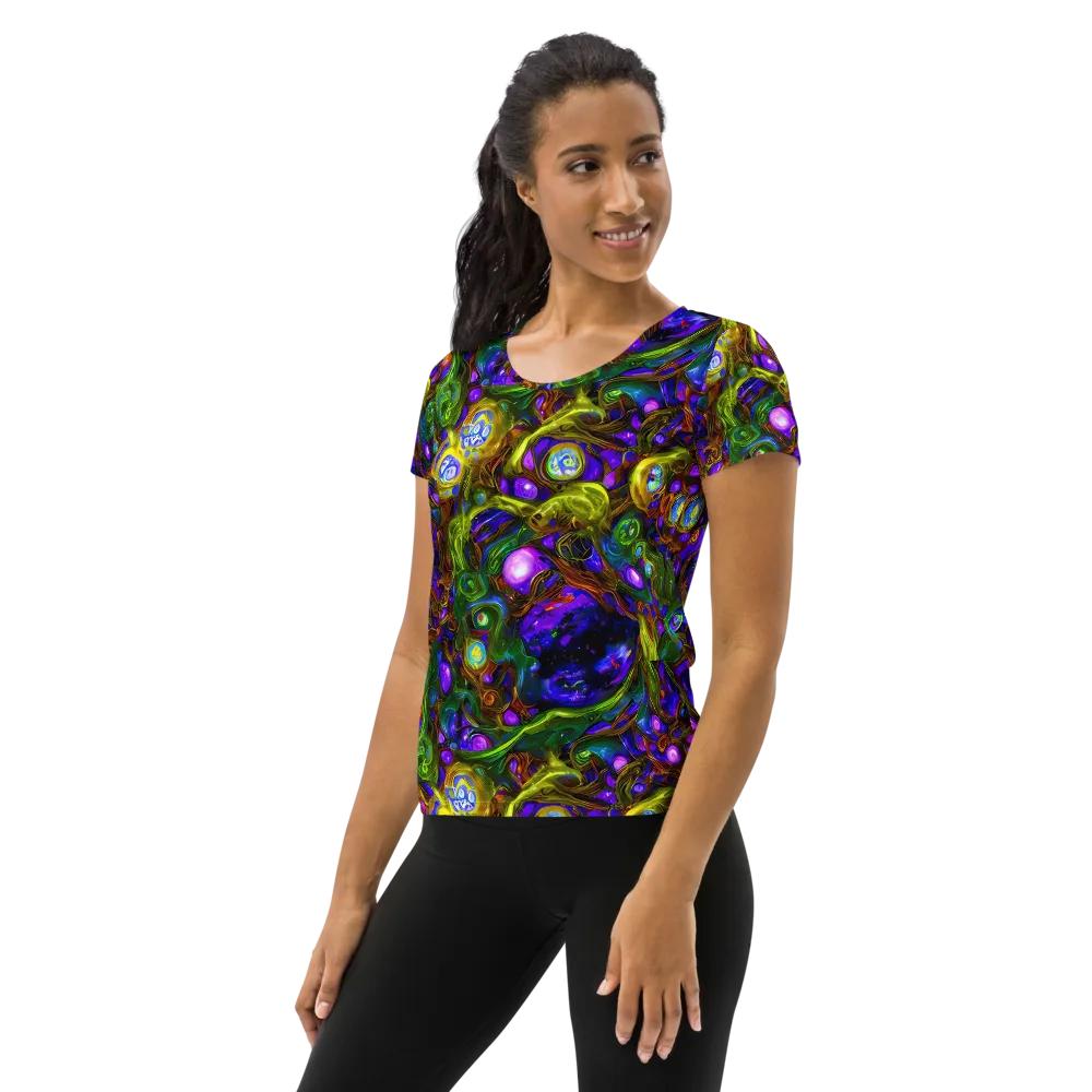 Electric Organica on Women's Athletic T-Shirt — Left