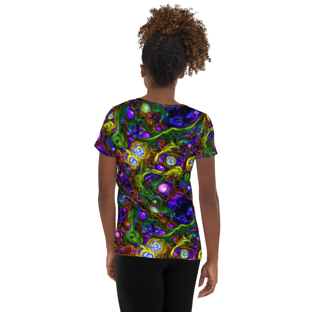 Electric Organica on Women's Athletic T-Shirt — Back