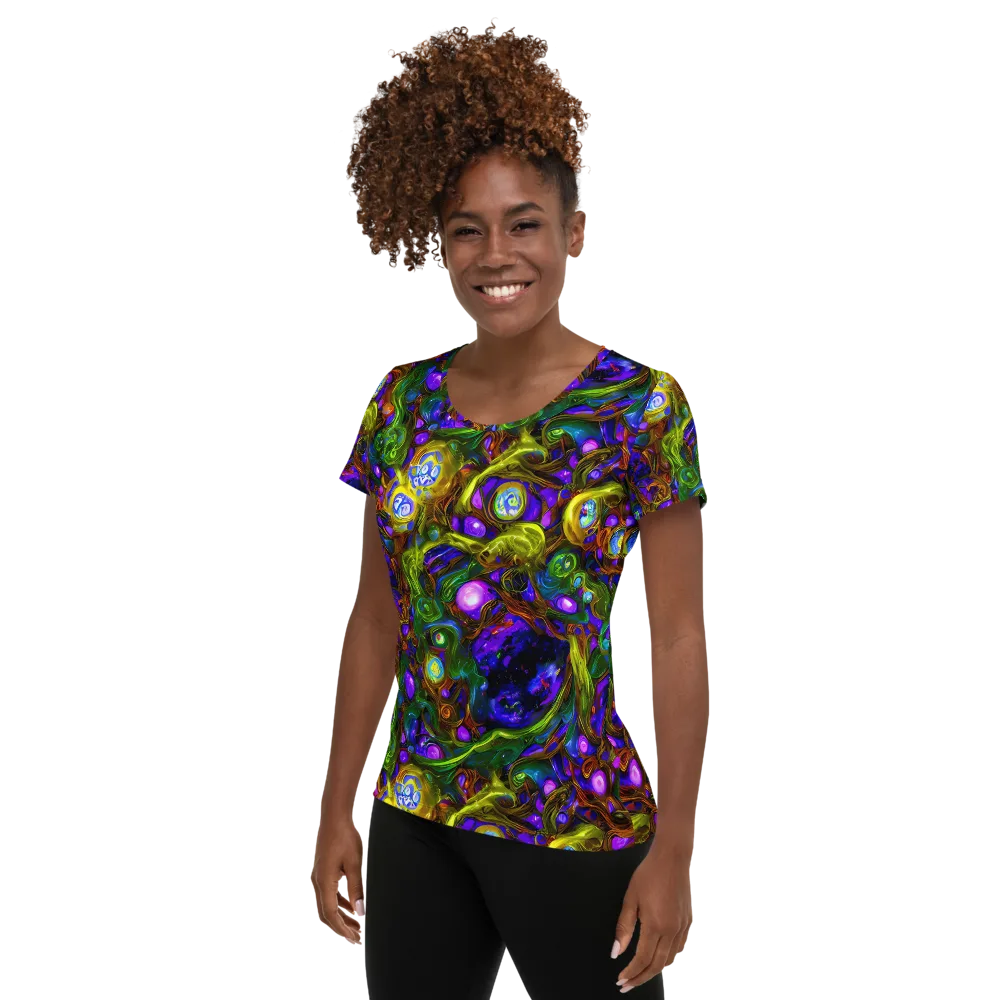 Electric Organica on Women's Athletic T-Shirt — Left