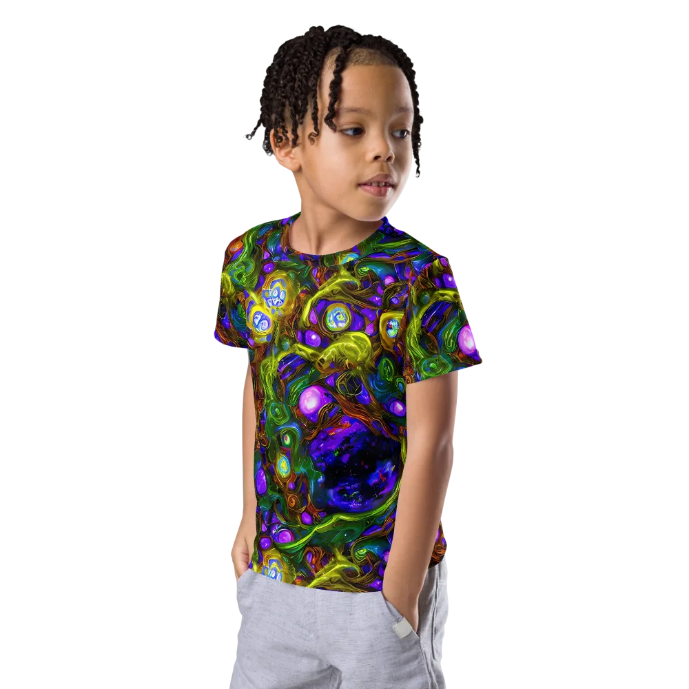 Electric Organica on Kids Crew Neck T-Shirt — Left Front