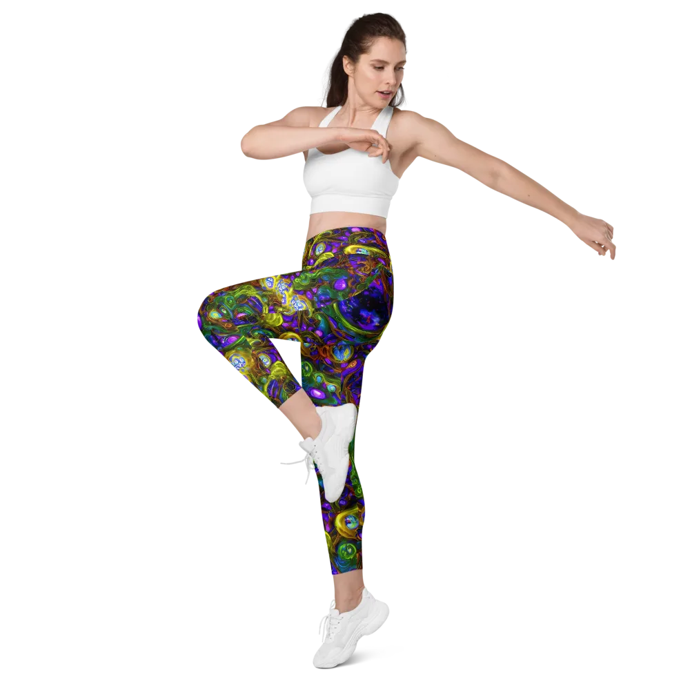 Electric Organica on Leggings with Pockets — Left Front