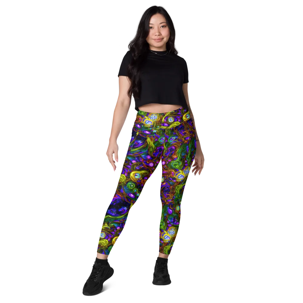 Electric Organica on Leggings with Pockets — Front