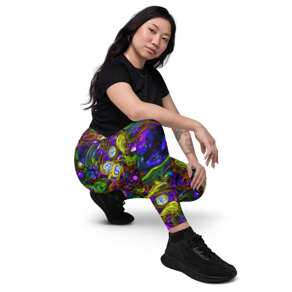 Electric Organica on Leggings with Pockets — Right Front
