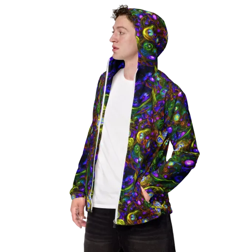 Electric Organica on a Men's Windbreaker