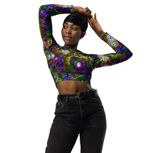Electric Organica on a Long Sleeve Crop Top
