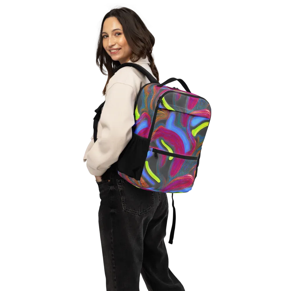 Electric Rivers on Utility Backpack — Back
