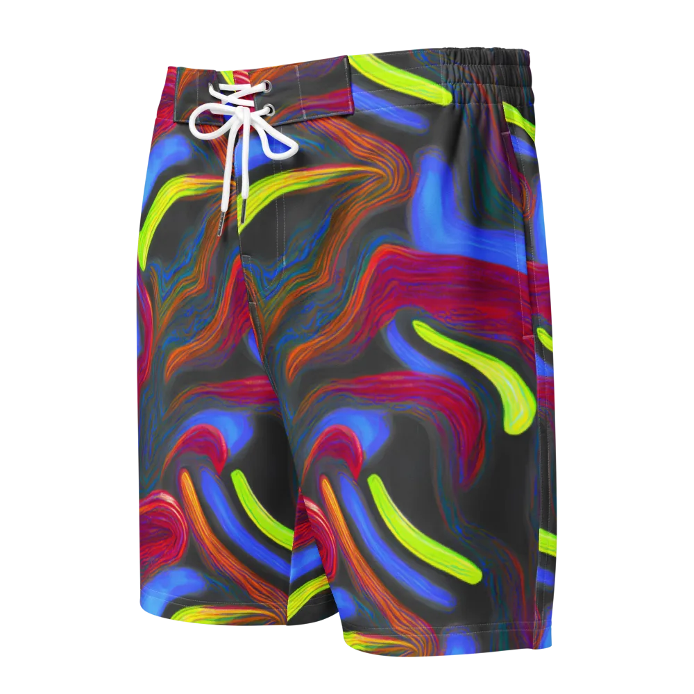Electric Rivers on Men's Board Shorts — Front