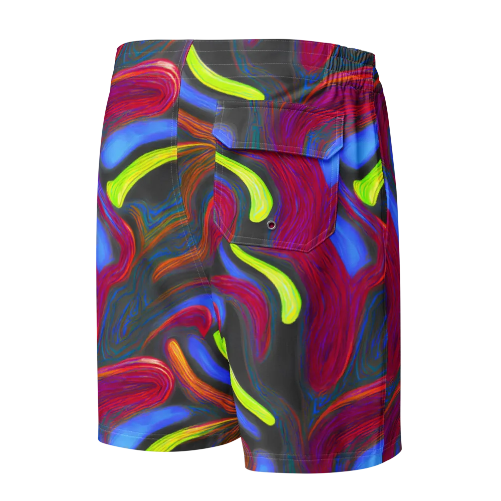 Electric Rivers on Men's Board Shorts — Back