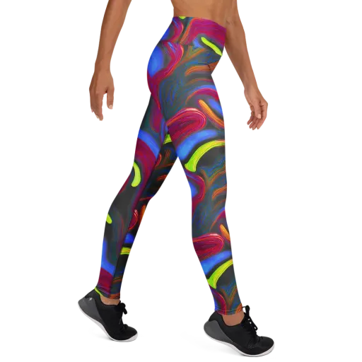 Electric Rivers on a Yoga Leggings
