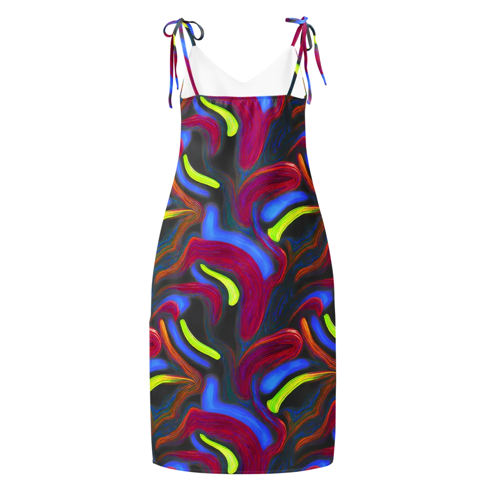 Electric Rivers on Slip Dress — Back