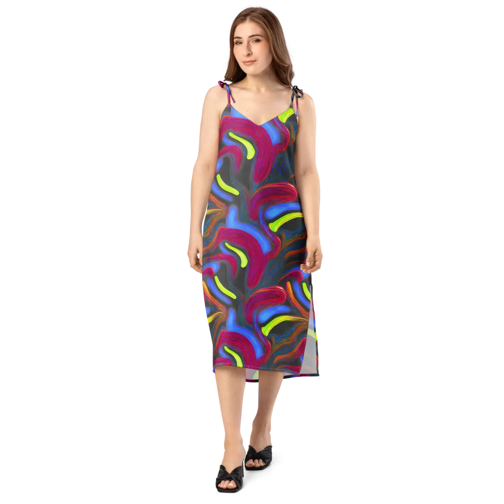Electric Rivers on Slip Dress — Front