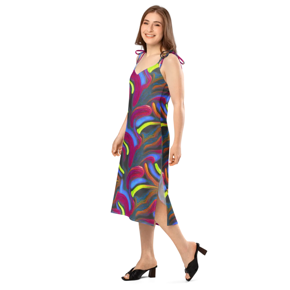 Electric Rivers on Slip Dress — Left Front