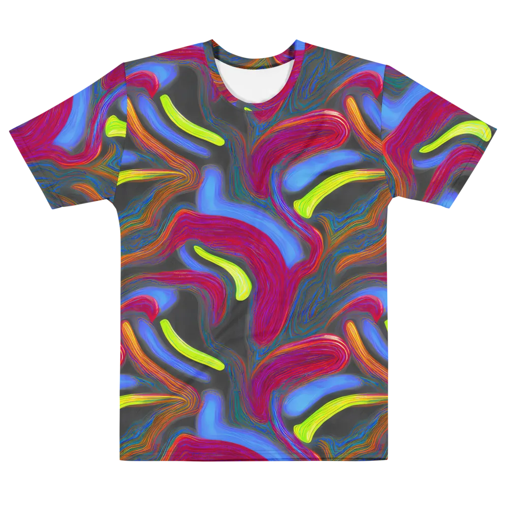 Electric Rivers on Men's Cotton Crew Neck T-Shirt — Front