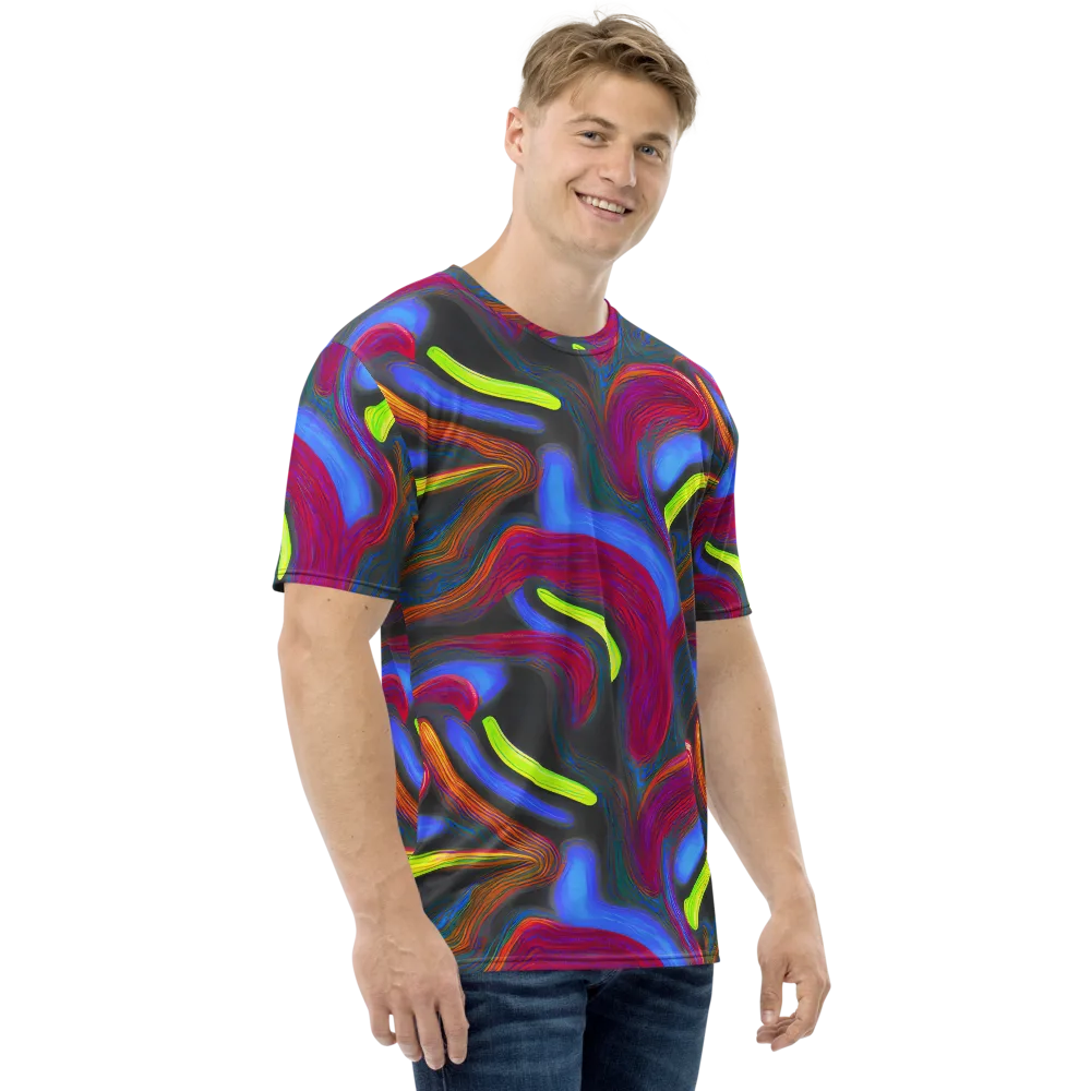 Electric Rivers on Men's Crew Neck T-Shirt — Right