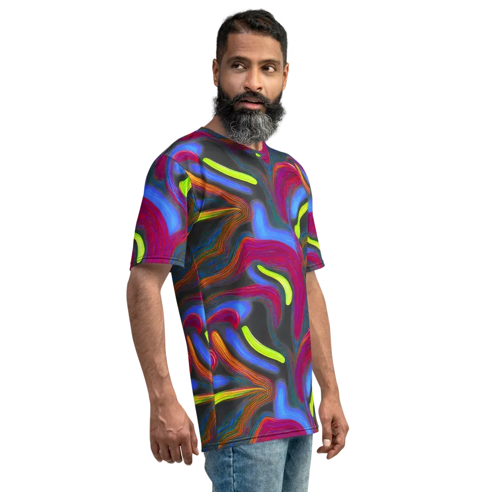 Electric Rivers on Men's Crew Neck T-Shirt — Right