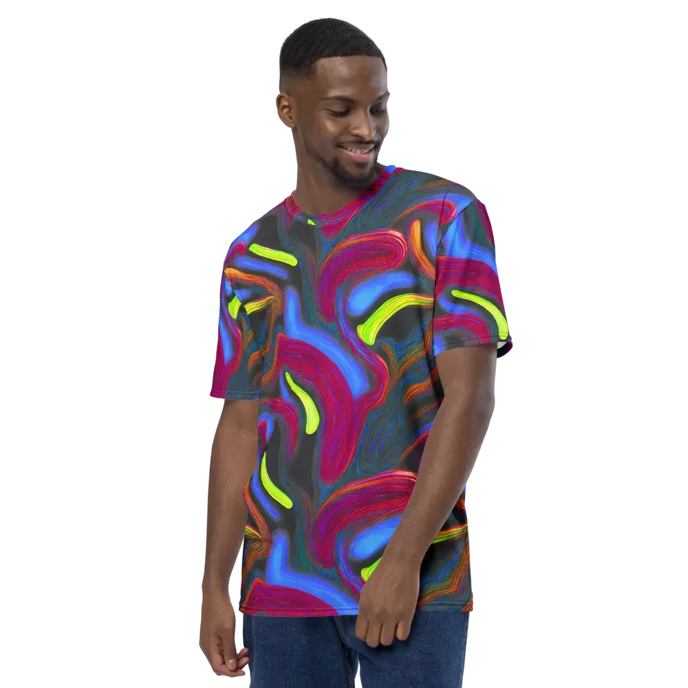 Electric Rivers on Men's Crew Neck T-Shirt — Left