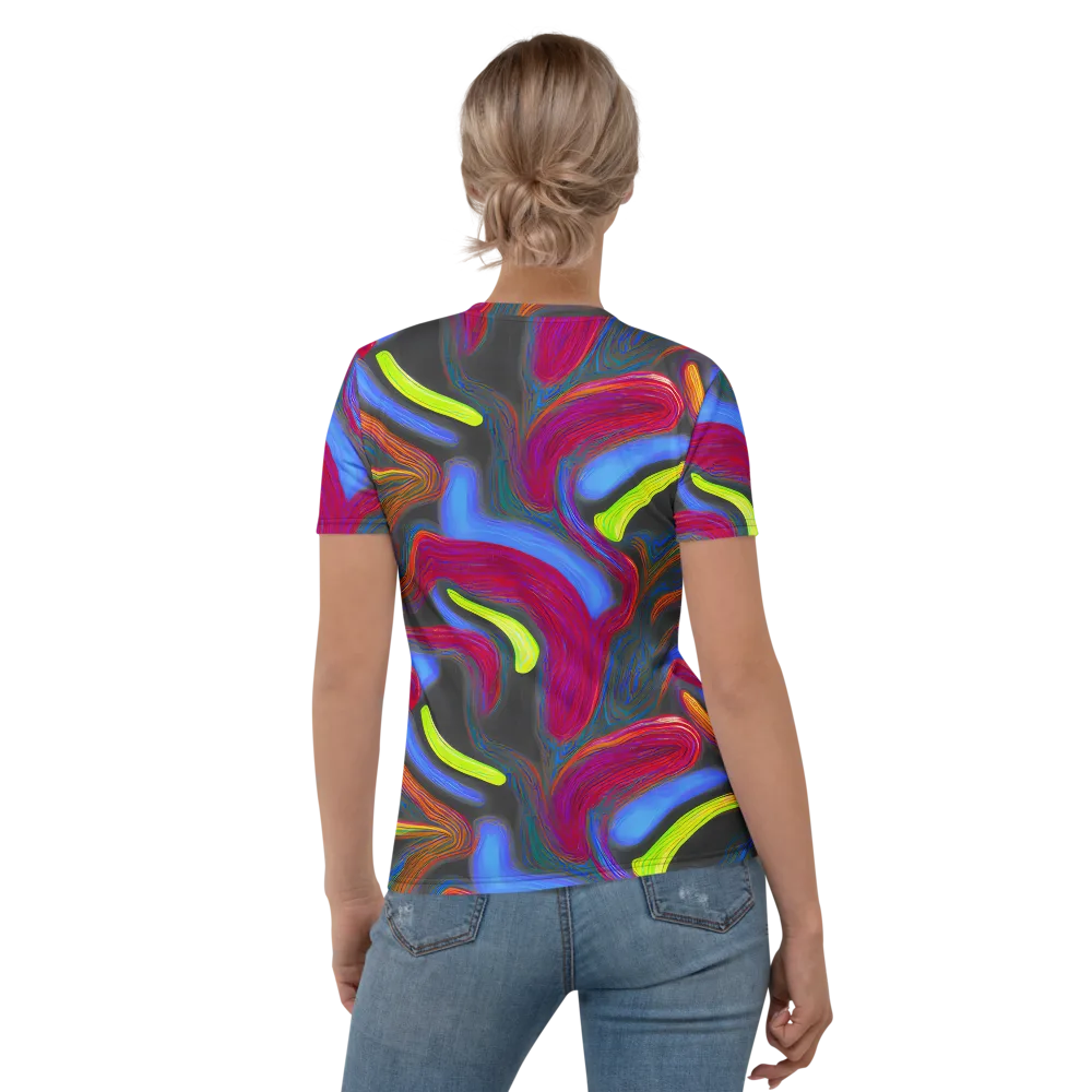 Electric Rivers on Women's Crew Neck T-Shirt — Back