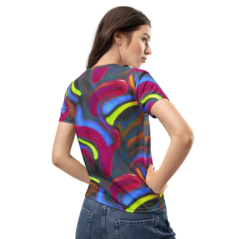 Electric Rivers on Women's Crew Neck T-Shirt — Back