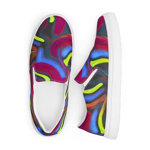 Electric Rivers on a Men's Slip-On Canvas Shoes