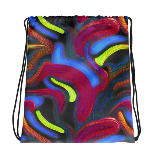 Electric Rivers on a Drawstring Bag
