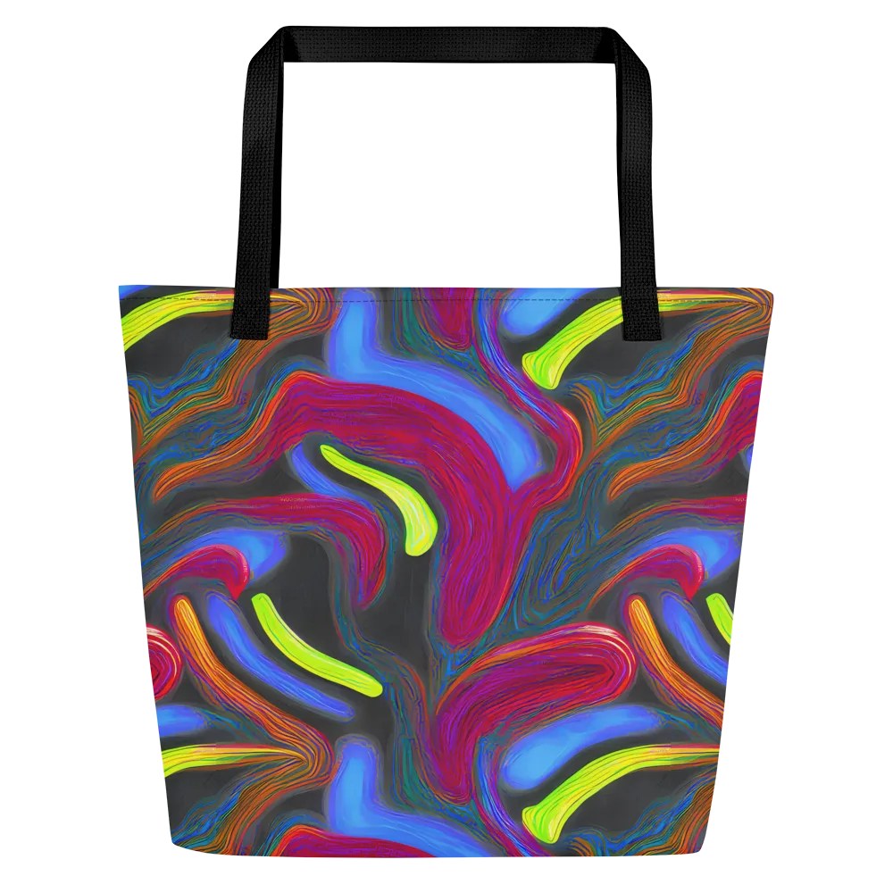Electric Rivers on Large Tote Bag W/ Pocket — Front