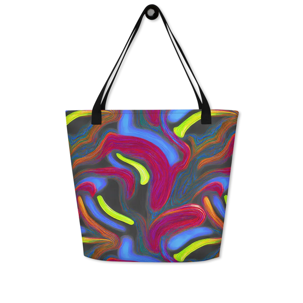 Electric Rivers on Large Tote Bag W/ Pocket — Front