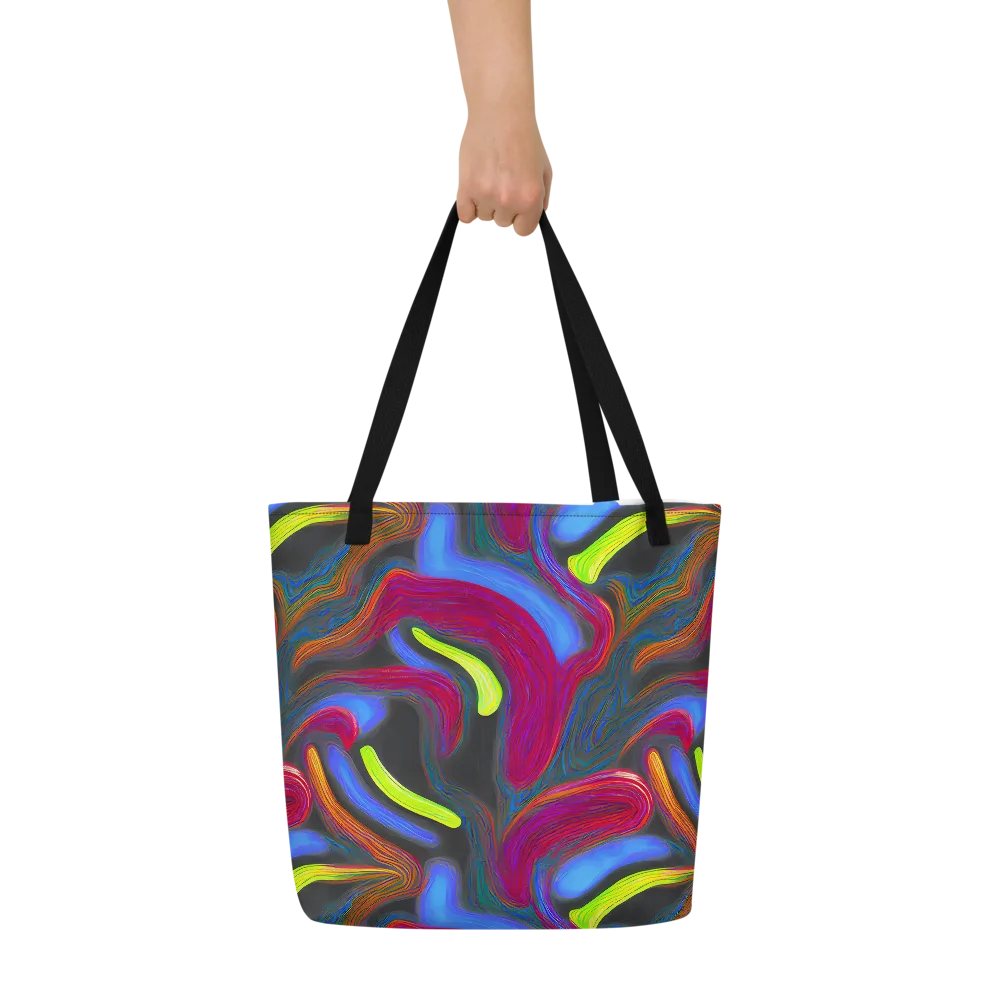 Electric Rivers on Large Tote Bag W/ Pocket — Front