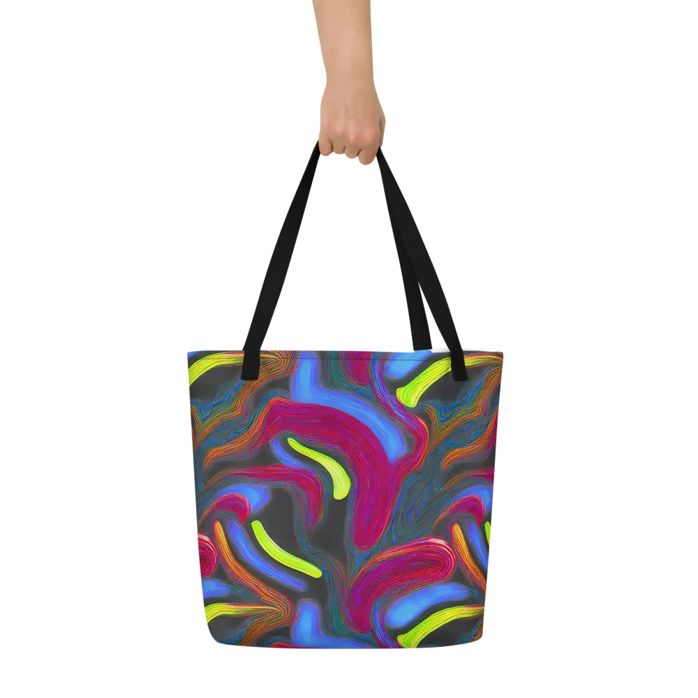Electric Rivers on Large Tote Bag W/ Pocket — Front