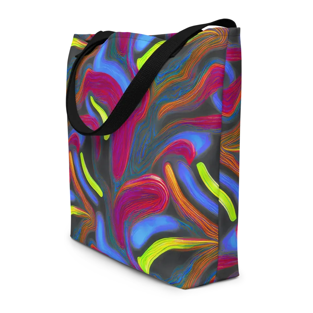 Electric Rivers on Large Tote Bag W/ Pocket — Front