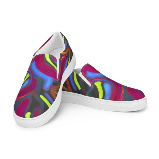 Electric Rivers on a Women's Slip-On Canvas Shoes